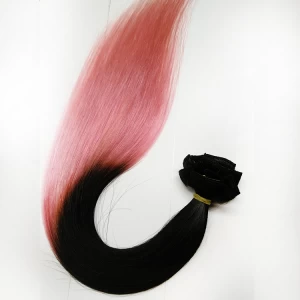 An tSín Ombre clip on hair factory price wholesale human hair déantóir