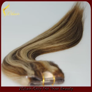 China Piano Farbe Haar-Einschlagfaden / Weberei peruanische Haarprodukte 6A Tangle Free Style Hersteller