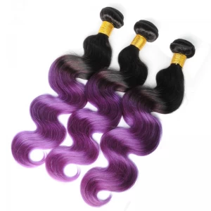 Chine Popular Ombre Brazilian Hair Weave  Cheap Grade 8A Weft Human Hair Extensions fabricant