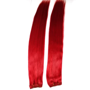 porcelana Red color human hair extension vietnam hair highlight red hair extension fabricante