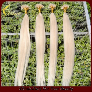 중국 레미 버진 인간의 머리카락 네일 팁 / U 브라질 머리 확장 팁 제조업체
