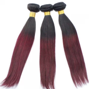 China Shade hair extension dip dye weft  top quality real human hair fabricante