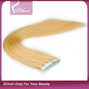 China Strong Tape 100% Human Hair High Quality Cheap Price Blonde Tape Hair Extension fabricante