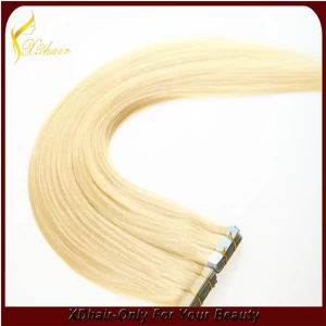 China Super quality double drawn wholesale brazilian tape hair extensions manufacturer