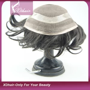 China Tangle Free No Shedding Remy Hair Human hair toupee for men manufacturer