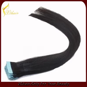 China Tape hair extension 4cm width with strong glue virgin remy human hair extension fabricante