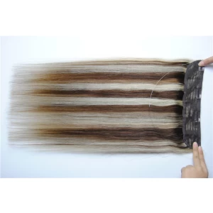 China Thick piano color 120g Remy Double Drawn 20 inch flip human in hair extensions fabrikant