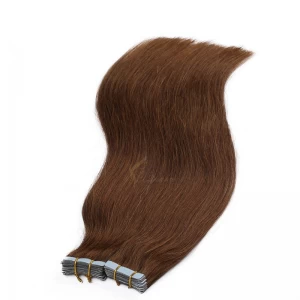 中国 Top Quality Double Drawn Virgin Remy Tape In Hair Extensions Virgin Human Tape Hair 制造商