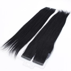 China Top Quality Hair Extension Hand Tied Skin Weft No Shedding Tape Hair Silky Straight European Remy Human Hair fabricante