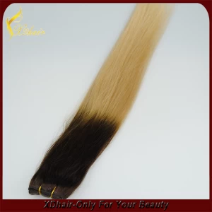 China Top Quality Remy Ombre Color Hair Weft Factory Price Wholesale Human Hair Weave manufacturer