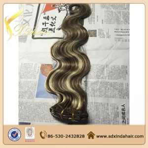 Cina Top Quality remy clip in hair produttore