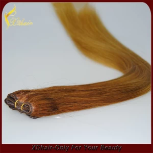 porcelana Top Quality remy hair weft factory price wholesale human hair weave fabricante