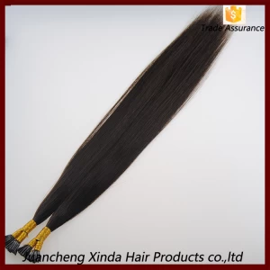 Китай Top grade full cuticle hight quality keratin ombre i tip hair extension for cheap производителя