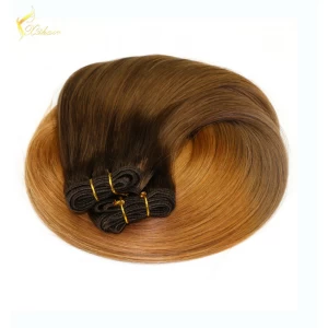 porcelana Top quality 100% brazilian remy hair two tone braiding hair weft fabricante