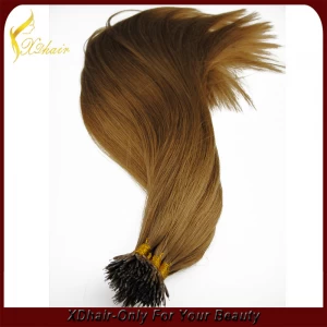 China Top quality 100% full cuticle remy double drawn wholesale nano ring hair extension russian manufacturer