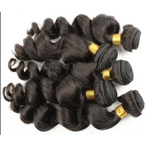 Chine Top quality human ahir extension wave curly hair cheap price fabricant