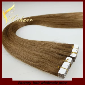 China Top quality human hair skin weft tape hair extenson 2.5g per piece 4cm width Hersteller