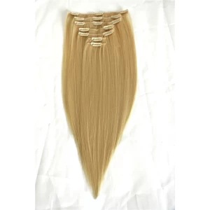 Chine Top quality real human hair full set remy clip in extensions fabricant