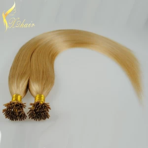 中国 Top sale human hair i tip hair extension 0.5g per strand high quality stick i tip hair メーカー