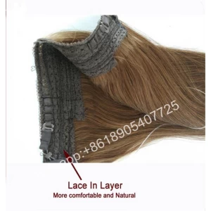 porcelana Top selling unprocessed halo hair natural 613 blonde russian hair extension virgin straight hair fabricante