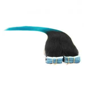 An tSín Two tone color human hair extension ombre tape hair déantóir