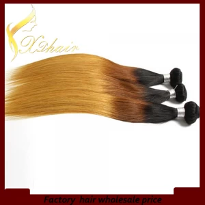 China Two tone shade hair top selling virgin remy russian hair 100g/pc  160g/pc 100% hair extension fabricante