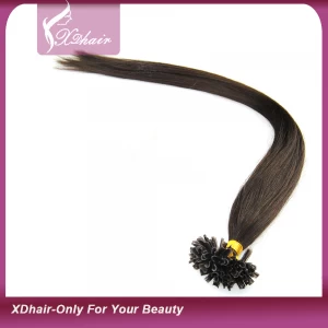 中国 U tip hair extensions 0.5g 100% Human Hair Virgin Remy Hair Wholesale Cheap Price High Quality Manufacture Supplier in China 制造商
