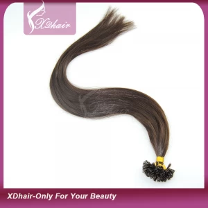 中国 U tip hair extensions 0.5g 100% Human Hair Virgin Remy Hair Wholesale Cheap Price High Quality Manufacture Supplier 制造商