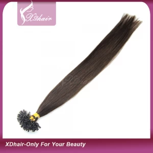 中国 U tip hair extensions 0.8g 100% Human Hair Virgin Remy Human Hair Wholesale Cheap Price High Quality Manufacture Supplier 制造商