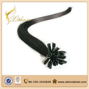 An tSín U tip human hair extensions 0.5g strand remy human hair 100% human hair virgin brazilian hair Cheap Price déantóir