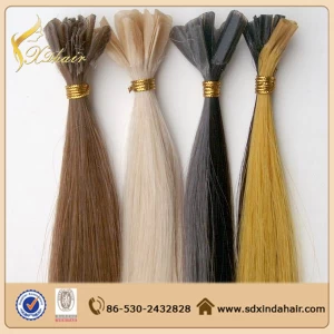 中国 U tip human hair extensions 0.5g strand remy human hair 100% human hair virgin remy brazilian hair Cheap Price 制造商