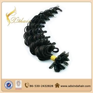 中国 U tip human hair extensions 1g strand remy human hair 100% human hair virgin remy brazilian hair Cheap Price メーカー