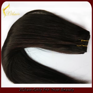 China Unprocess onda extensão do cabelo humano cabelo reto de seda remy virgem preço de atacado fabricante
