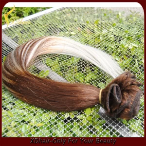 Cina Lordo brasiliano di 100% estensioni dei capelli umani 6A Grado clip vendite calde nelle estensioni dei capelli per le donne nere produttore