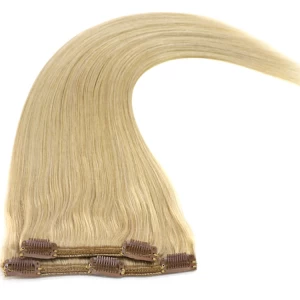 중국 Unprocessed 220g remy cheap double drawn 100% human hair clip in double weft 제조업체