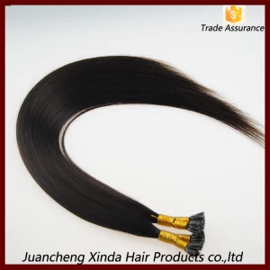 Китай Unprocessed Tangle and Shedding Free Russian keratin fusion tip 100% remy i tip keratin human hair extension производителя