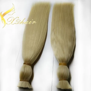 porcelana Unprocessed virgin remy human hair bulk highlight blond hair fabricante