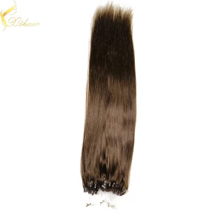 China Very thick beautiful and fashionable wholesale double drawn micro ring hair extensions dhl fabrikant