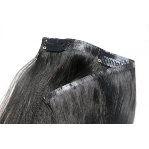China Virgin Brazilian Human Hair Clip in Hair Extensions Ombre Colored dark color 1# fabricante