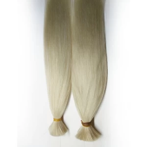 Chine Virgin blond bulk hair extension malaysian hair color 613 fabricant