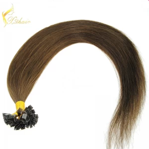 China Virgin human hair flat-tip human hair Top quality virgin human hair pre-bonded hair extension fabricante