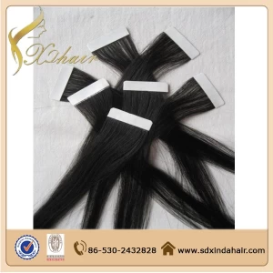 중국 Virgin peruvian hair extension double drawn color #613 body wave tape in hair extentions 제조업체