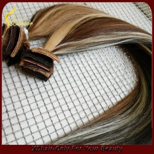 China Virgin Remy clipe cor misturada em extensão cor fasion cabelo indiano de qualidade superior fabricante
