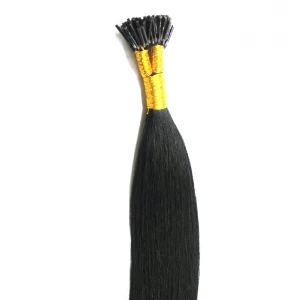 An tSín Virgin remy stick tip hair extesnion peruvian factory hair déantóir