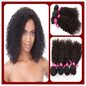China Wholesale 10-30 Inch  7A unprocessed  100% Human Hair Weaving Remy Brazilian Kinky Curly Virgin Hair manufacturer