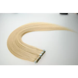 An tSín Wholesale 100% Malaysian Virgin Remy Human Hair all color PU weft thin Skin Weft double sided tape huamn hair extension déantóir