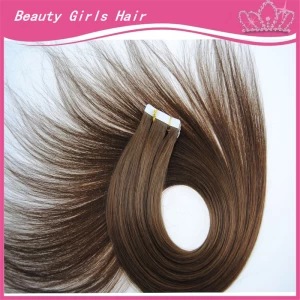 中国 Wholesale 22 inches remy indian strong seamless double drawn 2.5g ombre remy tape hair extension 制造商
