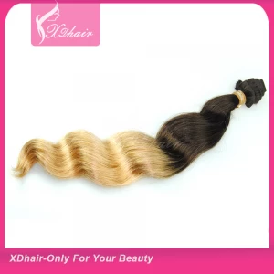 中国 Wholesale Brazilian Hair Body Wave Ombre Color Hair,Ombre Color Human Hair Weft,1b Ombre Color Hair 制造商