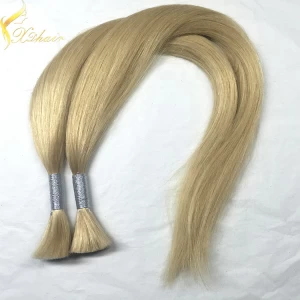 An tSín Wholesale Brazilian bulk hair 8A grade virgin remy hair bulk blonde déantóir