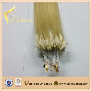 An tSín Wholesale Cheap Brazilian Micro Ring Loop Hair Extensions déantóir